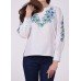 Embroidered blouse "Lace Poppies" blue
