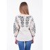 Embroidered blouse "Verkhovna" black on gray