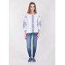 Embroidered blouse "Verkhovna" blue on white