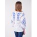 Embroidered blouse "Verkhovna" blue on white