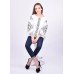Embroidered blouse "Verkhovna" black on white
