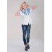 Embroidered blouse "Galychanka" white/blue