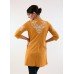Embroidered cardigan "Ellada" mustard