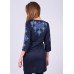 Embroidered cardigan "Poppies Luxury" navy blue