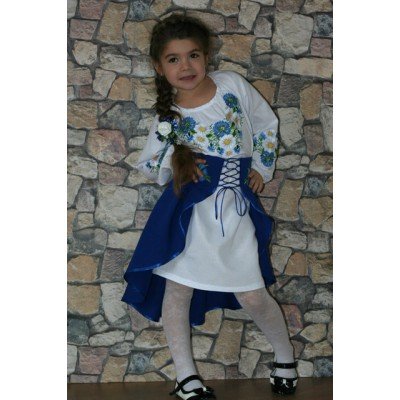 Embroidered costume for girl "Cornflower Dreams"