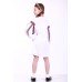 Embroidered dress for girl "Thought" White+Red