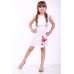 Embroidered dress for girl "Wild Poppy" White