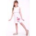 Embroidered dress for girl "Wild Poppy" White