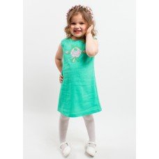 Embroidered dress for girl "Smile of Rose" Mint