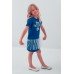 Embroidered dress for girl "Smile of Rose" mesh Electric