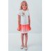 Embroidered dress for girl "Spring" mesh Red