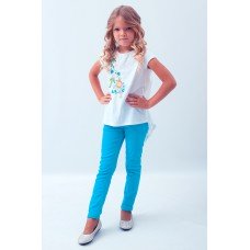 Embroidered tee-shirt for girl "Spring in Pink"