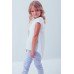 Embroidered tee-shirt for girl "Spring in Violet"