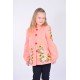 Embroidered coat for girl "Butterfly" pink