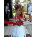 Beads and Ribbons Embroidered Dress and Handbag for girl "Royal"