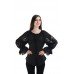Boho Style Ukrainian Embroidered Folk  Blouse "Richelieu" black
