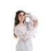 Boho Style Ukrainian Embroidered Folk  Blouse "Richelieu" white
