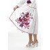 Boho Style Ukrainian Embroidered Dress "Boho Birds Plus" red on white 