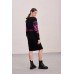 Knitted dress "Flowers" pink/black