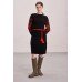Knitted dress "Flowers" red/black