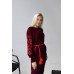 Knitted dress "Flowers" red/burgundy 