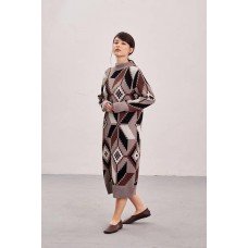 Knitted dress "Mirage" cappuccino 