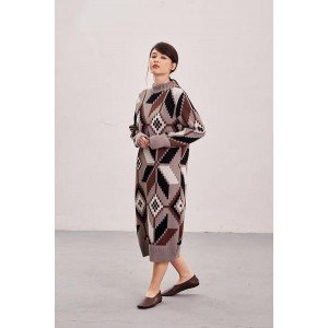 Knitted dress "Mirage" cappuccino 
