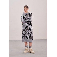 Knitted dress "Mirage" gray
