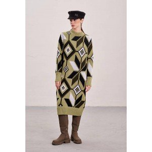 Knitted dress "Mirage" khaki