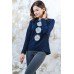 Embroidered sweatshirt "Bouquet of Chamomiles"