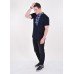 Embroidered t-shirt for men "Kryivka" blue on navy