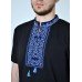 Embroidered t-shirt for men "Traditions" blue on black