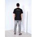 Embroidered t-shirt for men "Glory" gray on black
