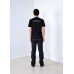 Embroidered t-shirt for men "Glory" blue on black