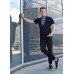 Embroidered t-shirt for men "Kryivka" gray on navy