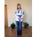 Embroidered blouse "Petrykivka Blue"