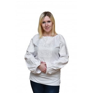 Embroidered blouse "White Desire"