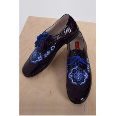 Embroidered Shoes "Halo Blue"