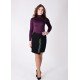 Embroidered Cashmere Skirt "Flower Lace" black