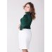 Embroidered Cashmere Skirt "Luxurious Poppies" white