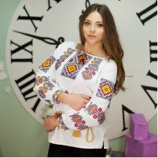 Embroidered blouse "Whisper of Winter"