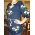 Embroidered blouse "Chamomiles on black"