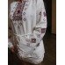 Embroidered  blouse "Twinkling Stars Red on White"