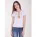 Embroidered t-shirt "Ornament" orange on white