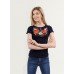 Embroidered t-shirt "Kvitana" navy blue