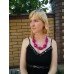 Wooden Necklace "Twist" violet