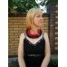 Wooden Necklace "Circle" red&black