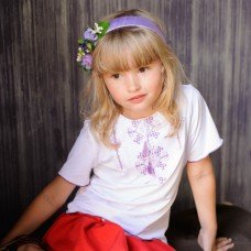 Ukrainian Headdress "Violet Flowers on Hair band"