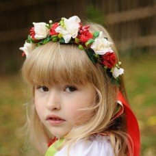 Ukrainian Wreath "Roses with Ribbons"