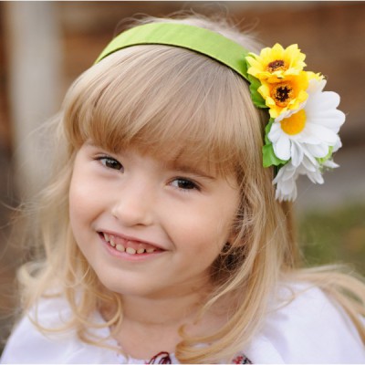 Ukrainian Headdress "Chamomile on Hair band"